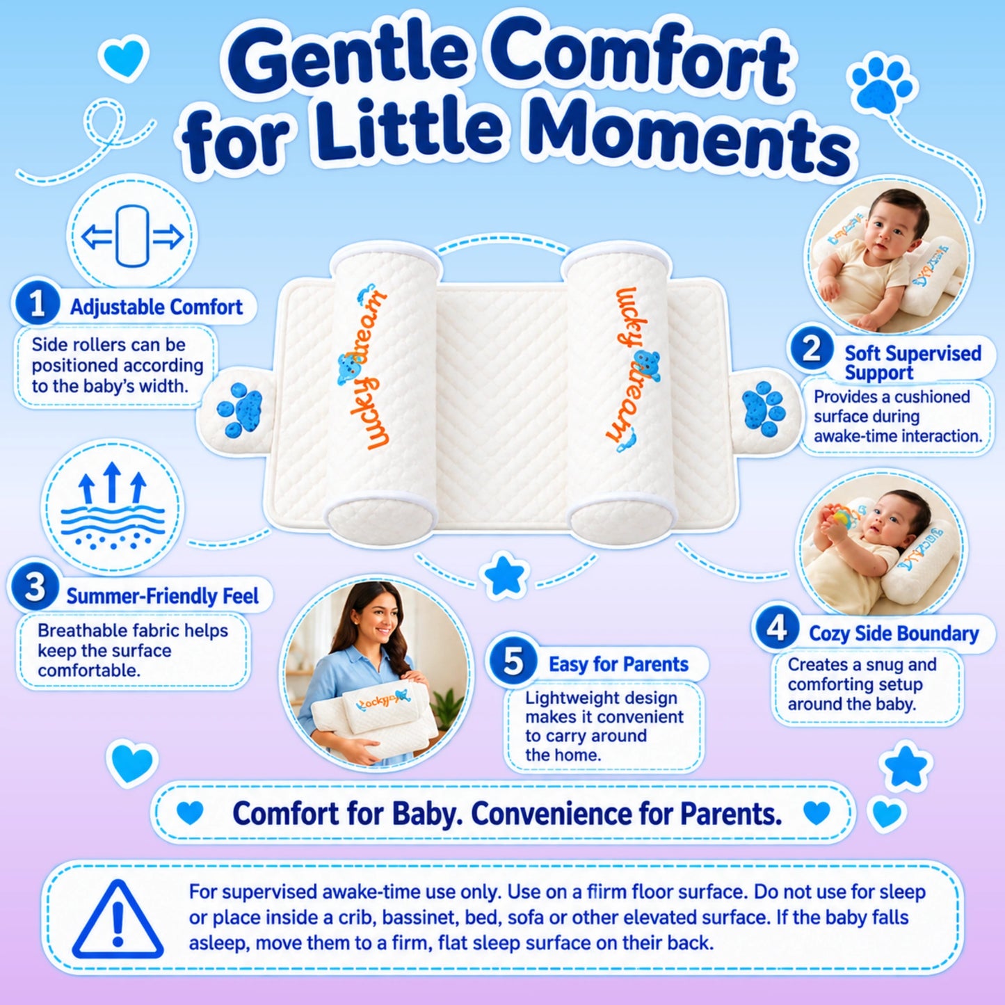 Baby head shaping pillow
