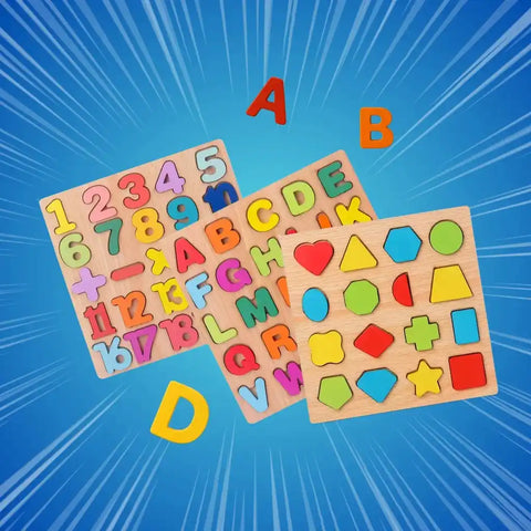 Kids Educational 3D Puzzle Set Of 3