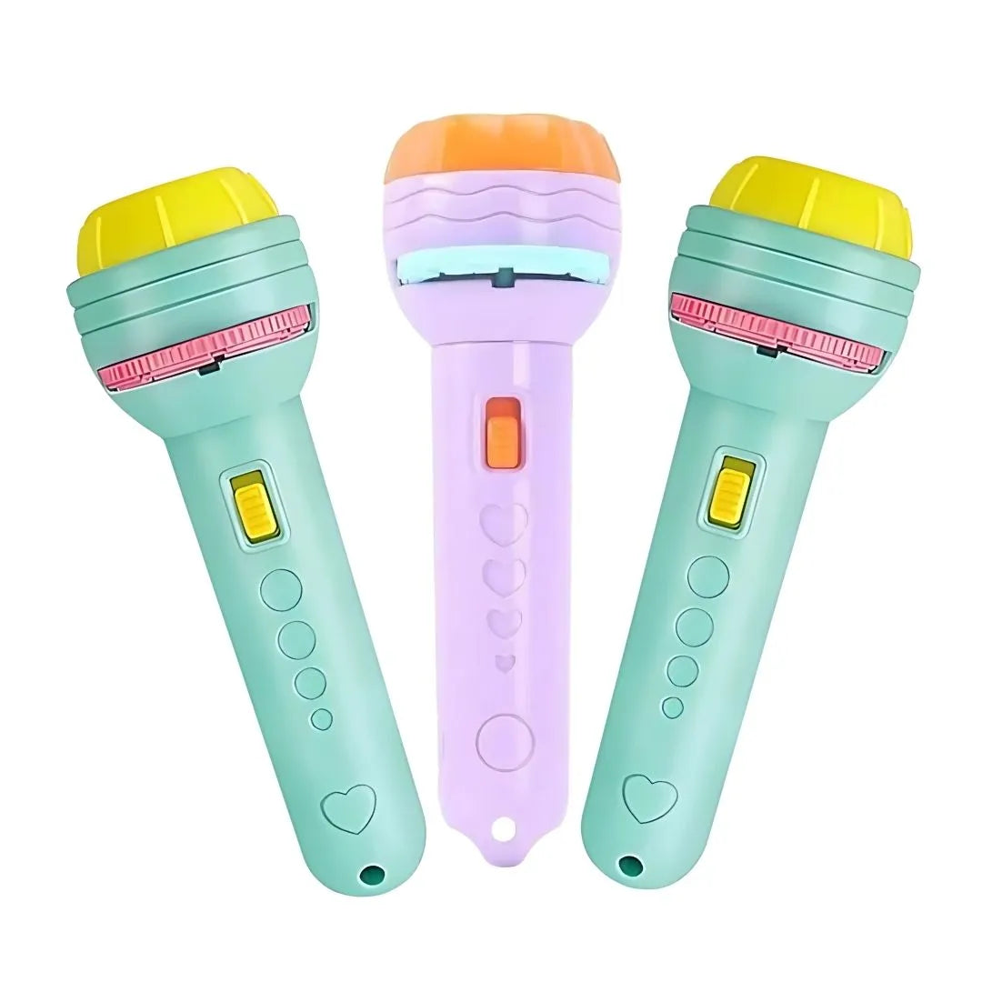 Mini projector flashlight torch for kids