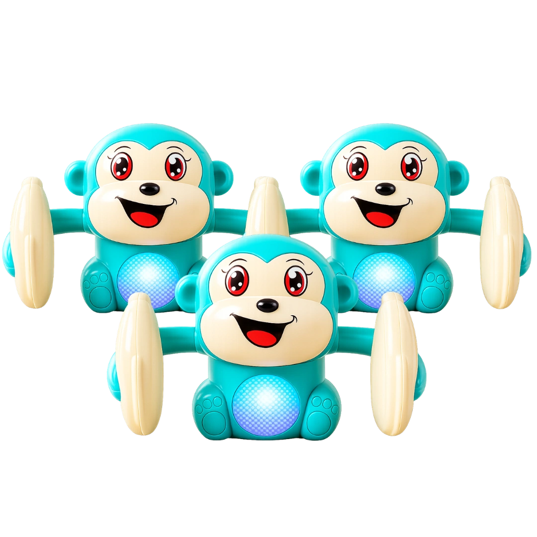 Tumbling Monkey Electric Musical Battery Operated Toys with Light and Music for Kids