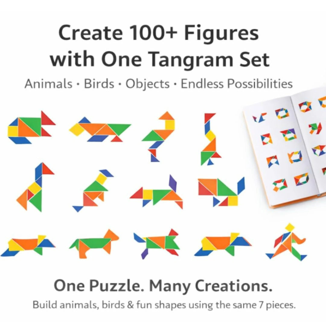 Tangram Brain Booster Puzzle for Kids  - Magnetic Puzzle for Kids