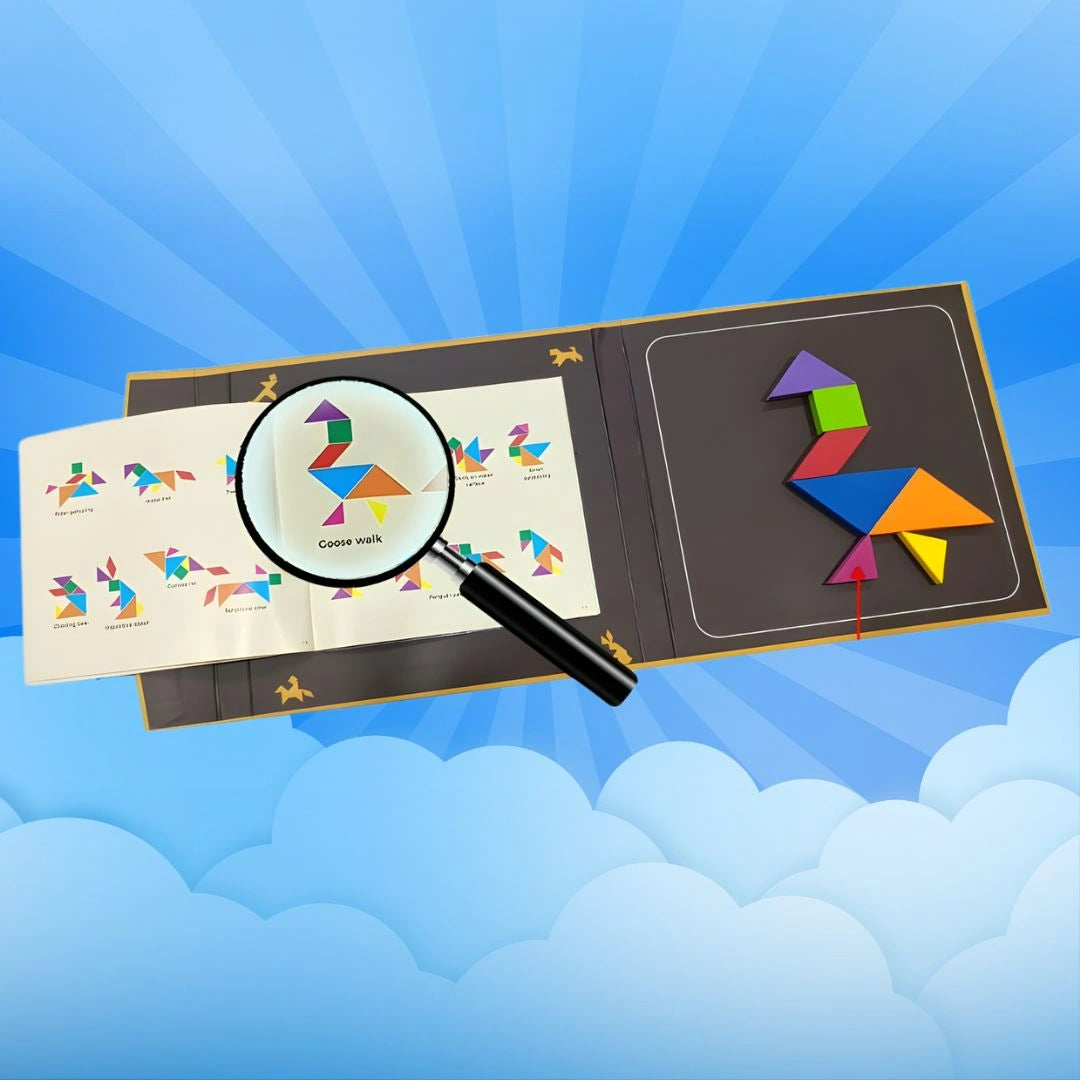 Tangram Brain Booster Puzzle for Kids  - Magnetic Puzzle for Kids