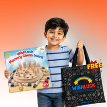 Brain Boost Wooden Memory Match Chess + Free Wishluck's Tote bag