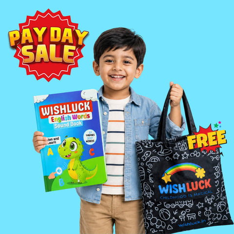 My First English Words Sound Book for kids | WishLuck Free Tote Bag