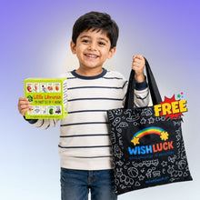 LKG Class Picture Book Box Set Of 10 Board Books + Free Wishluck Tote bag