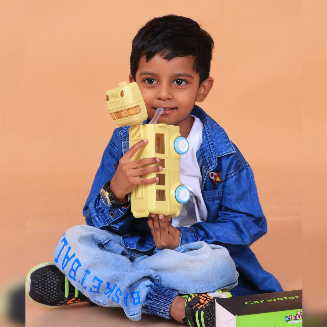 Bus Shape Hanging Water Bottle With Strap
