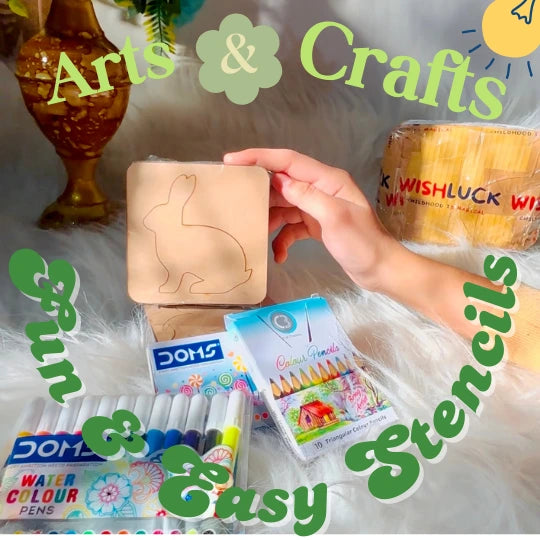 Kids Wooden Painting Stencil kit