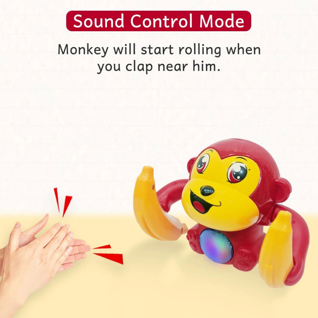 Buy Tumbling Monkey Battery Operated Musical Toy with Lights Wishluck WishLuck