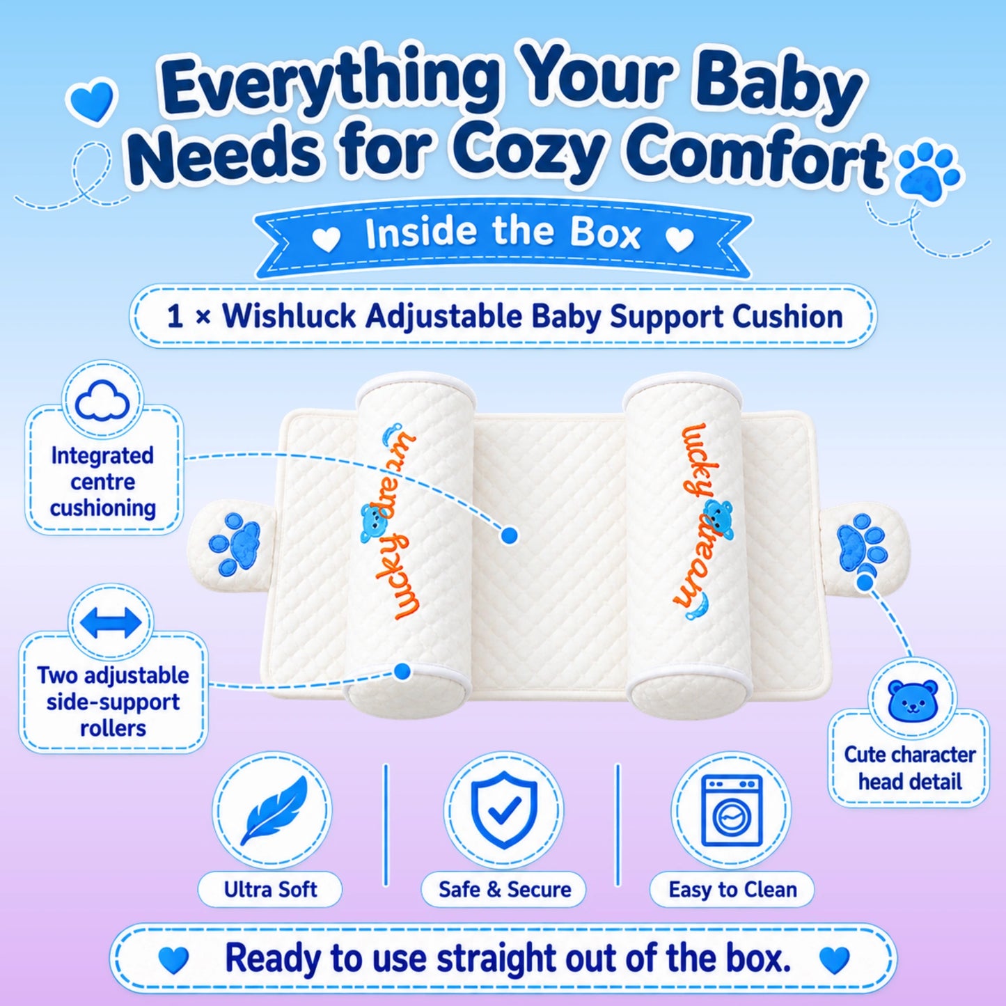 Baby head shaping pillow