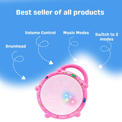 Flash Drum with Multicolor 3D Lights