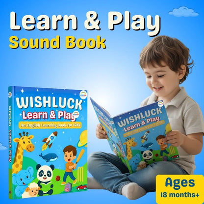 3-in-1 LEARNING BUNDLE : English Word Book + Learn & Play + Free Flashcard | Learning Gift Set for Kids | WishLuck