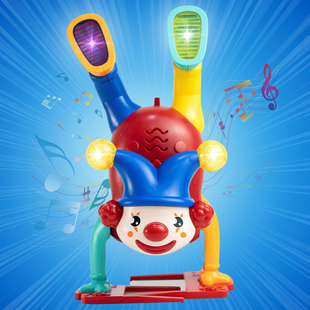 Wishluck's Upside Down Musical  Clown Handstand Walking Joker Toy