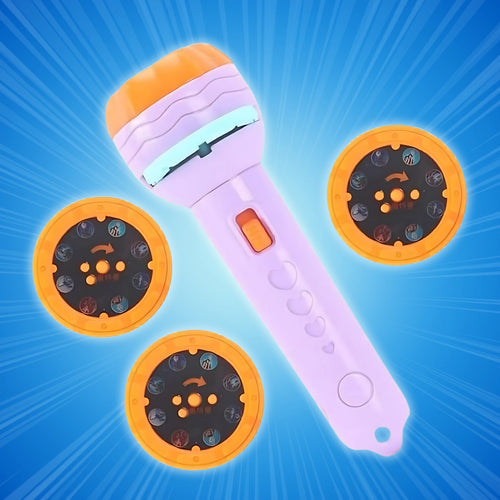 Mini projector flashlight torch for kids