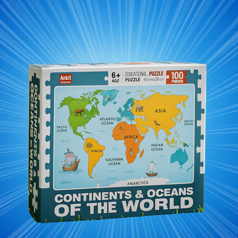 Wishluck Continents & Oceans Map Puzzle Kit