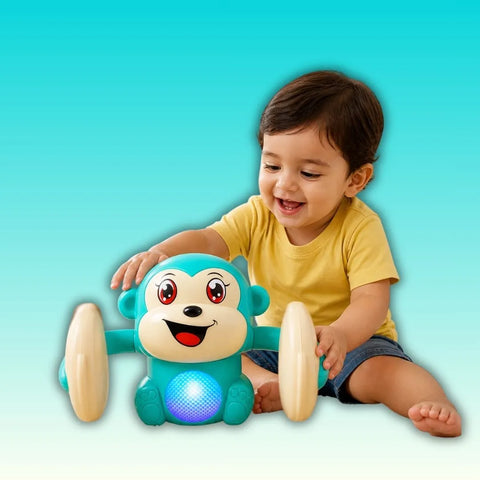 Tumbling Monkey Electric Musical Battery Operated Toys with Light and Music for Kids