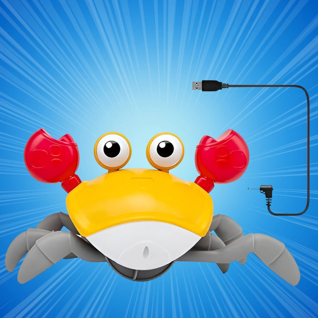 Crawl & Learn Crab - Tummy Time Hack Toy  (USB Charging)
