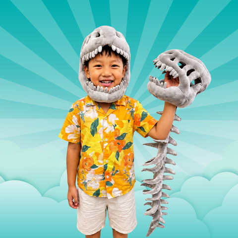 Plush Dinosaur Skeleton Costume