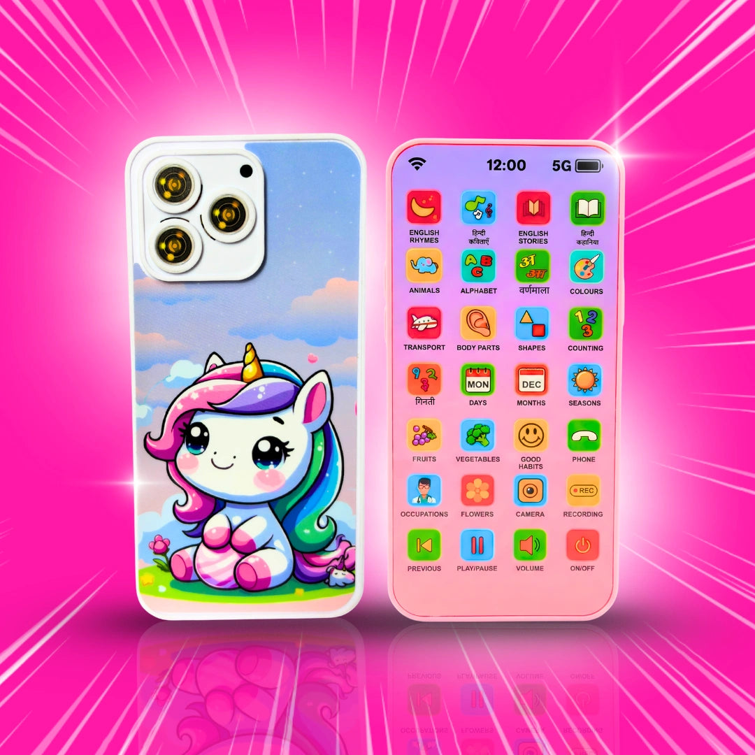 3-in-1 LEARNING BUNDLE : Interactive Kids Phone, Rabbit Kids Phone and Wishluck Tote Bag( Free )!