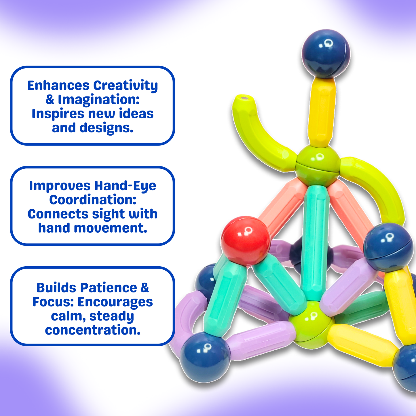 Creative Build Magnetic Sticks Blocks Set
