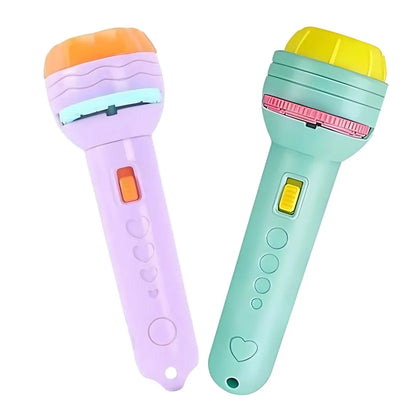Mini projector flashlight torch for kids