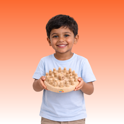 Brain Boost Wooden Memory Match Chess