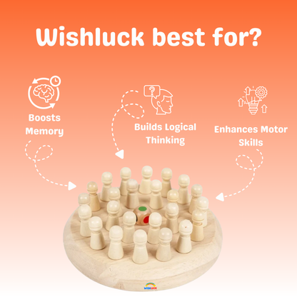 Brain Boost Wooden Memory Match Chess