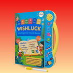 Wishluck intelligence sound book, doodle art roll, and magic water book front view