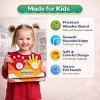 Product size guide for counting board, activity cards, and number blocks
