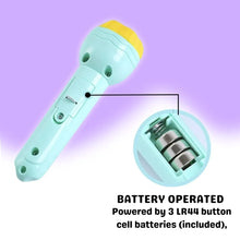 Mini projector flashlight torch for kids