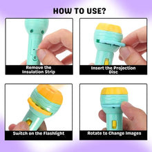 Mini projector flashlight torch for kids