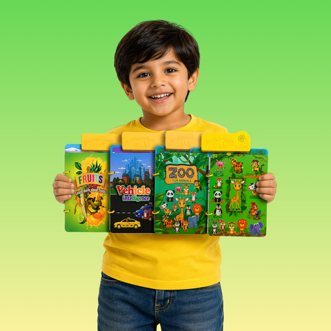 Interactive Velcro Press Sound Book Kids — Animals, Fruits & More | WishLuck