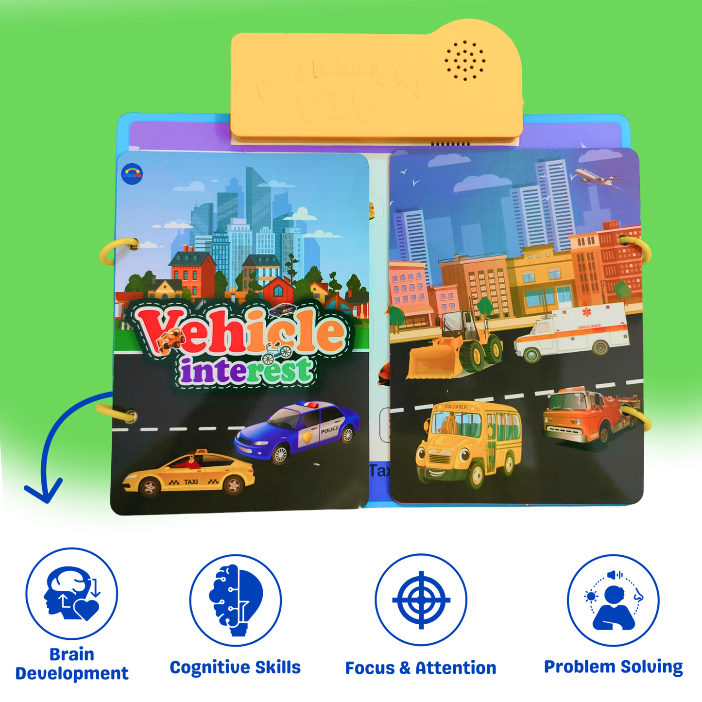 Interactive Velcro Press Sound Book Kids — Animals, Fruits & More | WishLuck