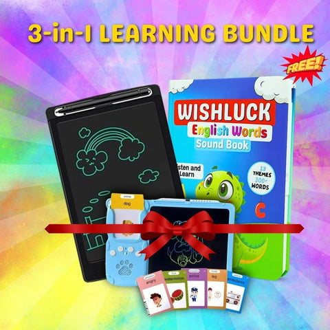 💥 3 in 1 LEARNING BUNDLE : Word Book, Flash Card and LCD Writing Tablet  ( Free )! 💥
