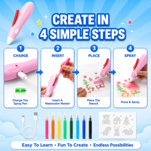 Electric Airbrush Sprayer Marker Set 12 Colours