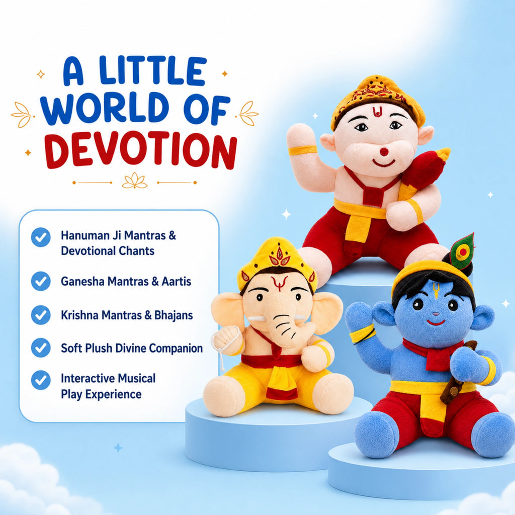 Little Krishna Soft Toy with Chanting Sound | Divine Baby Gopal Plush