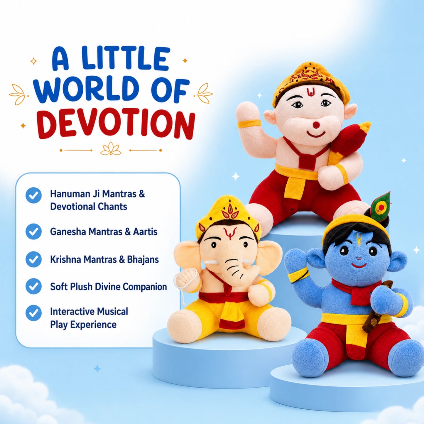 Little Krishna Soft Toy with Chanting Sound | Divine Baby Gopal Plush