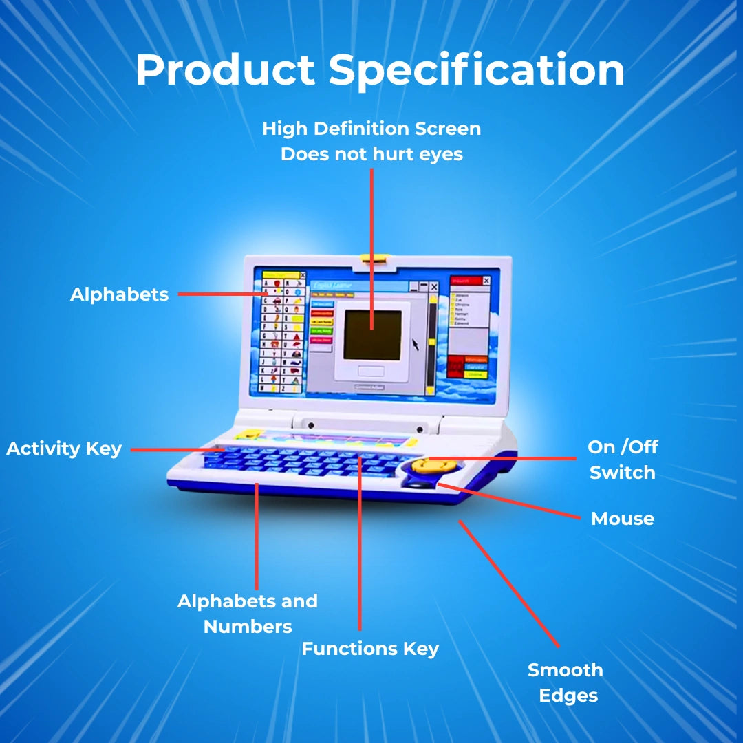 Interactive Educational Laptop For Kids