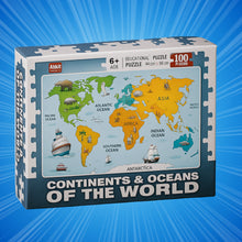 Wishluck Continents & Oceans Map Puzzle Kit