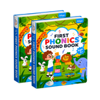 First Phonics Sound Book front cover with animals and child illustration