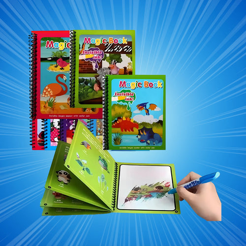 Reusable Magic Water Coloring Book Kids | Mess-Free | WishLuck