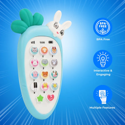 3-in-1 LEARNING BUNDLE : Interactive Kids Phone, Rabbit Kids Phone and Wishluck Tote Bag( Free )!