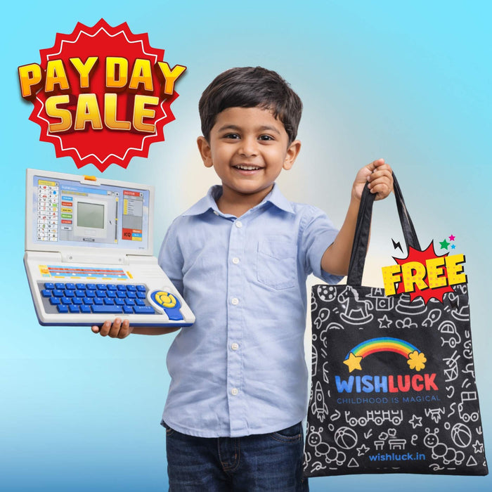 Interactive Educational Laptop Toy for Kids + Free Wishluck's Tote Bag