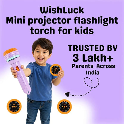 Mini projector flashlight torch for kids