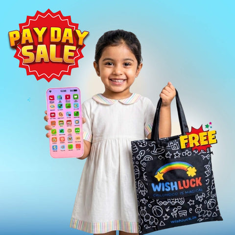 Interactive Kids Learning Phone Toy | Smart & Screen-Free + Free Wislucks's Tote Bag