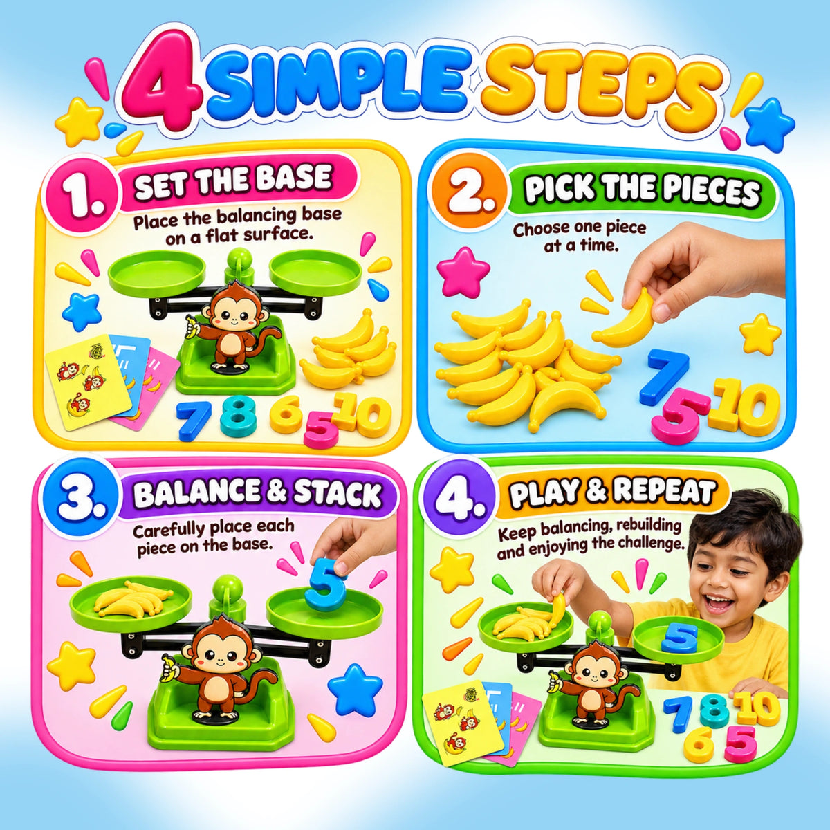 Monkey Balance Educational Math Game