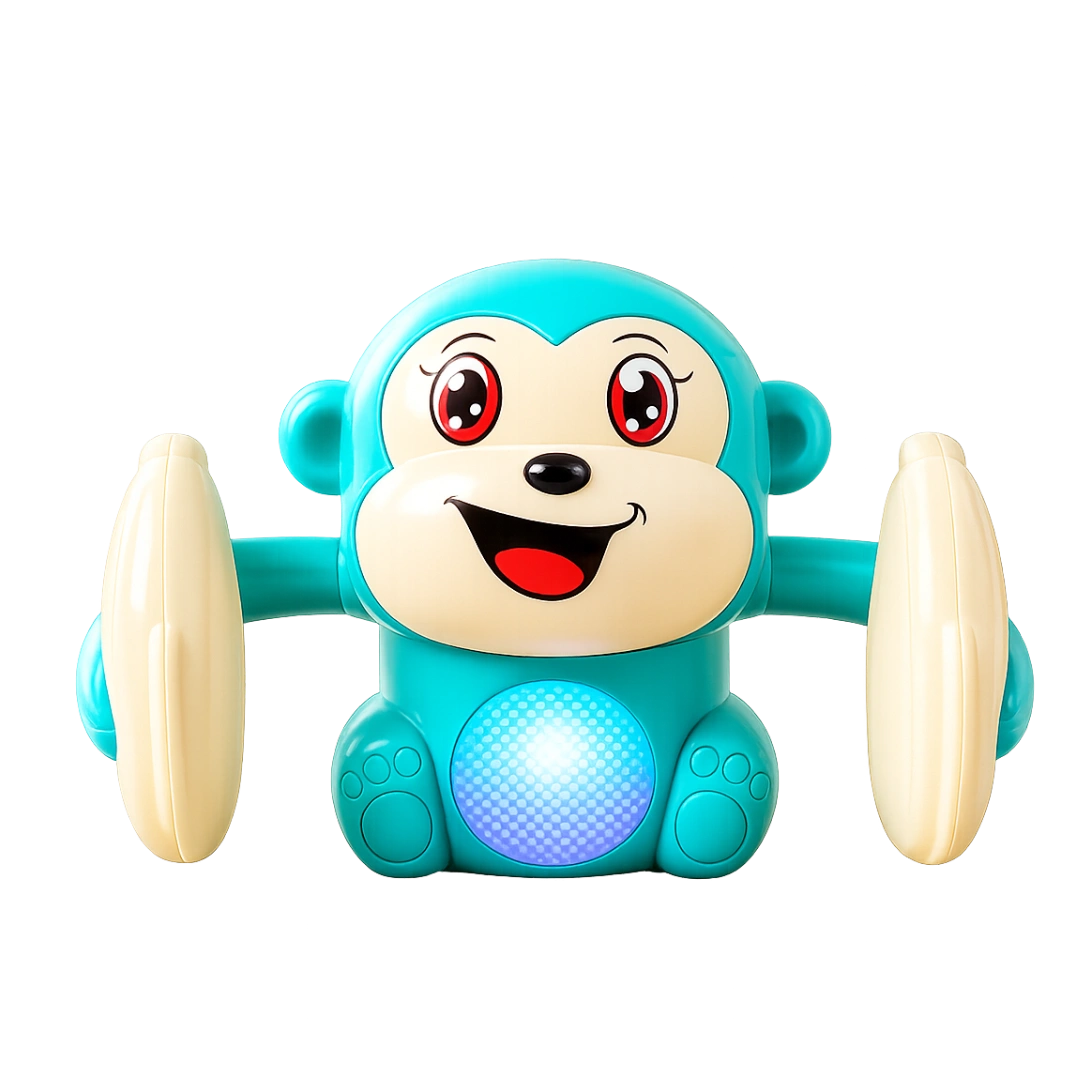 Tumbling Monkey Electric Musical Battery Operated Toys with Light and Music for Kids