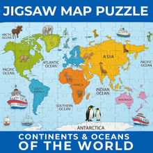 Wishluck Continents & Oceans Map Puzzle Kit