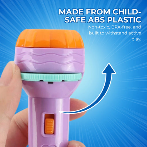 Mini projector flashlight torch for kids