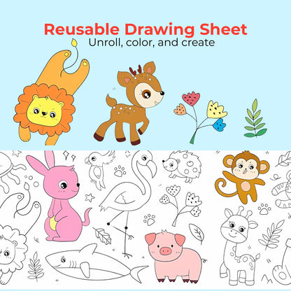 3-in-1 Bundle: E-Book + Drawing Sheet + Free Water Magic Book | Educational Toy Combo pack | WishLuck