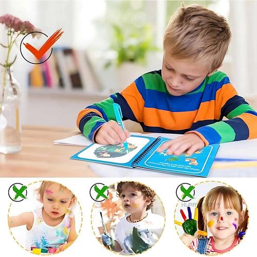 Reusable Magic Water Coloring Book Kids | Mess-Free | WishLuck